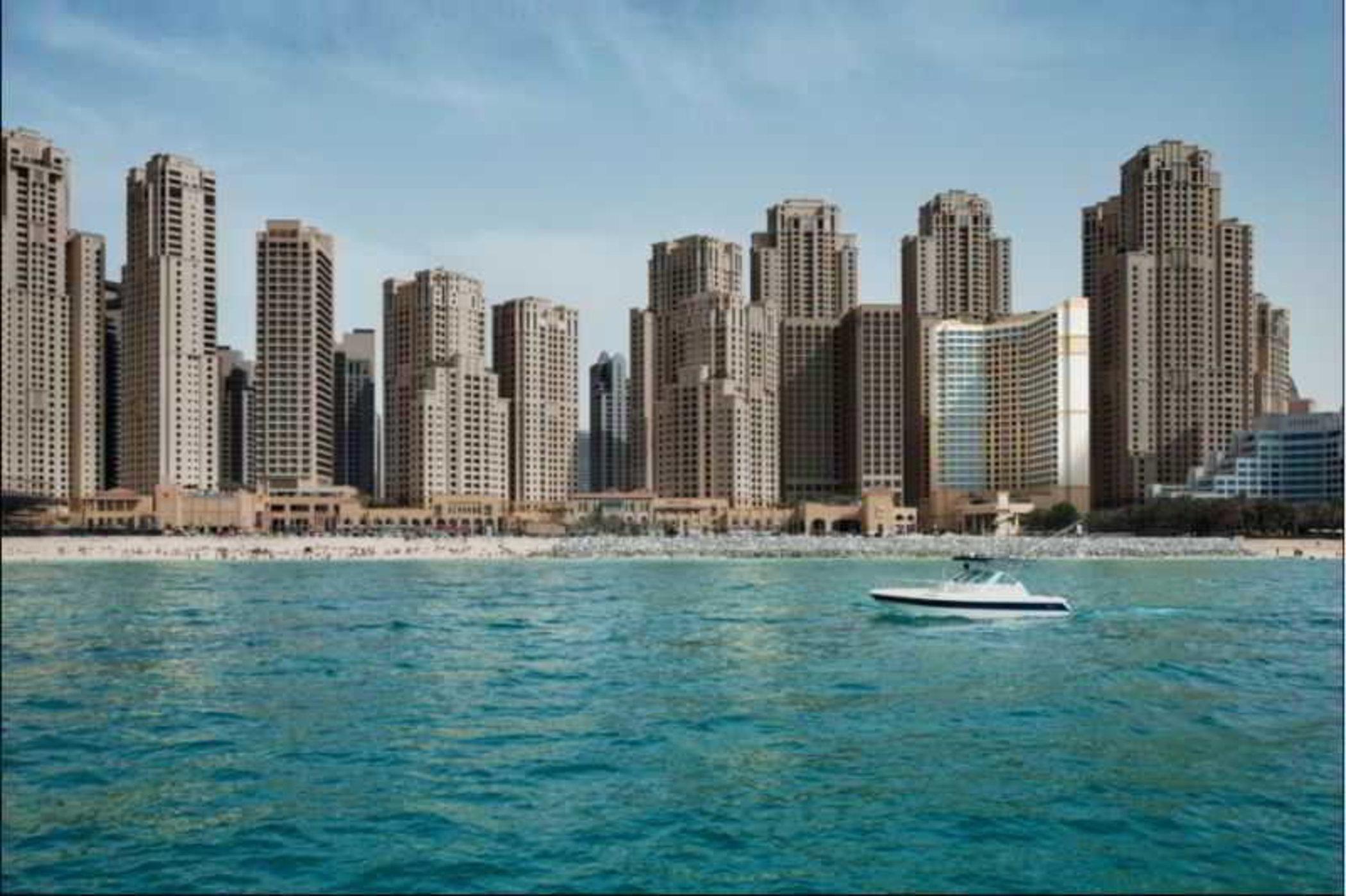 Ja Ocean View Hotel, Jumeirah Beach Dubai Exterior foto The Palm Jumeirah skyline
